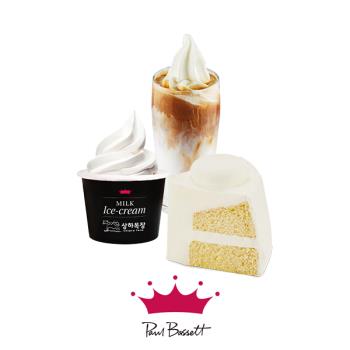 [폴 바셋] 바닐라 쉬폰 케이크(조각)+밀크아이스크림+아이스크림 카페라떼S 이미지