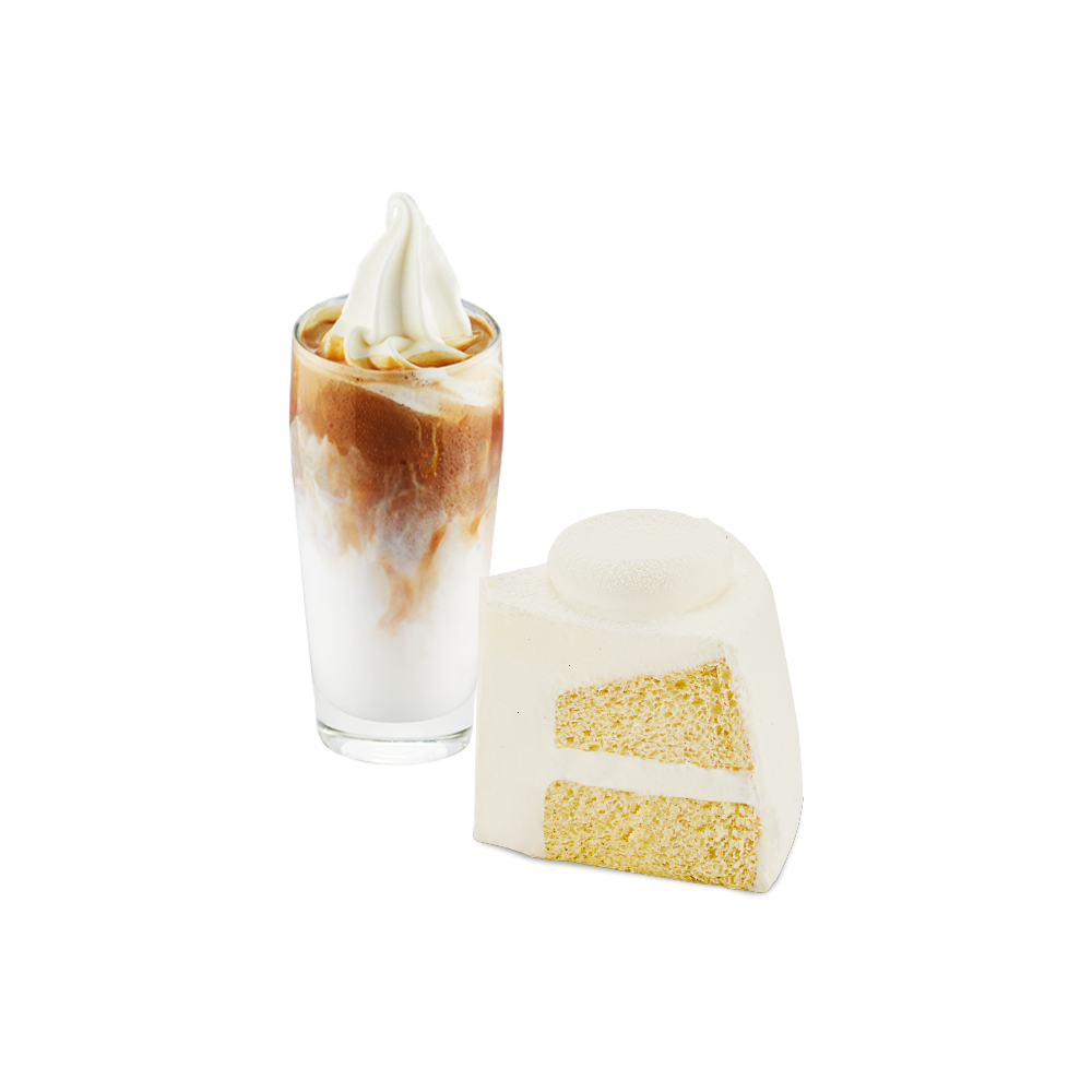 [폴 바셋] 바닐라 쉬폰 케이크(조각)+아이스크림 카페라떼S 이미지