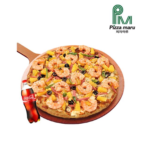 [피자마루] [피자마루] 몬스터 하와이안쉬림프 피자 + 콜라 1.25L 이미지