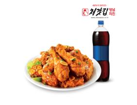[처갓집 양념치킨] 와락(간장)치킨+콜라 1.25L 이미지